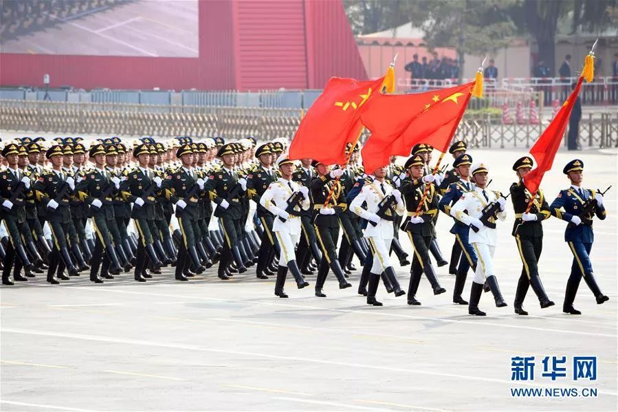 阅兵仪式上的多彩队伍，阅兵仪式上的多彩方阵风采