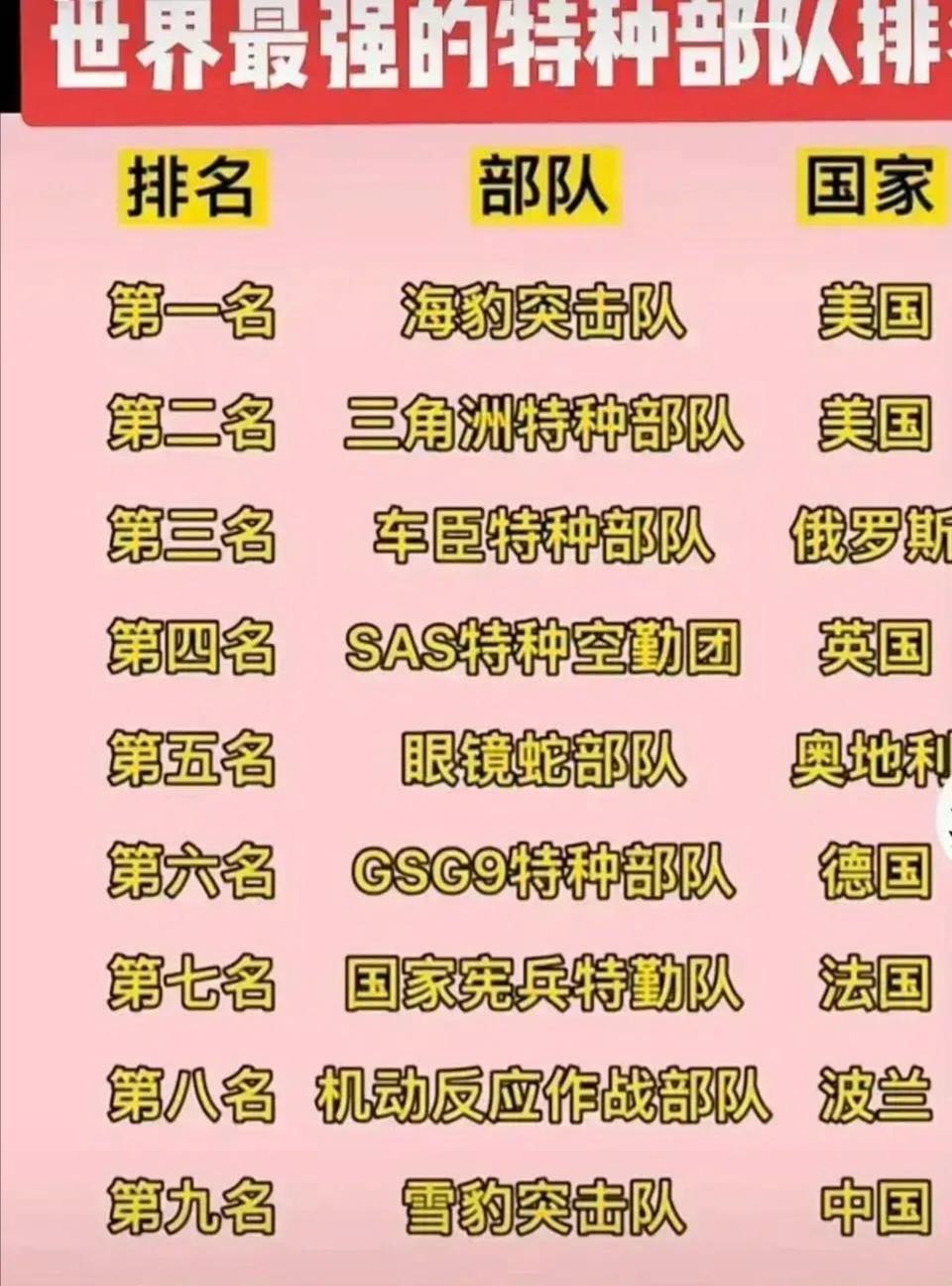 世界十大特种部队排名榜，深度解析特种作战力量之精英，世界十大特种部队深度解析，特种作战力量的精英排名榜
