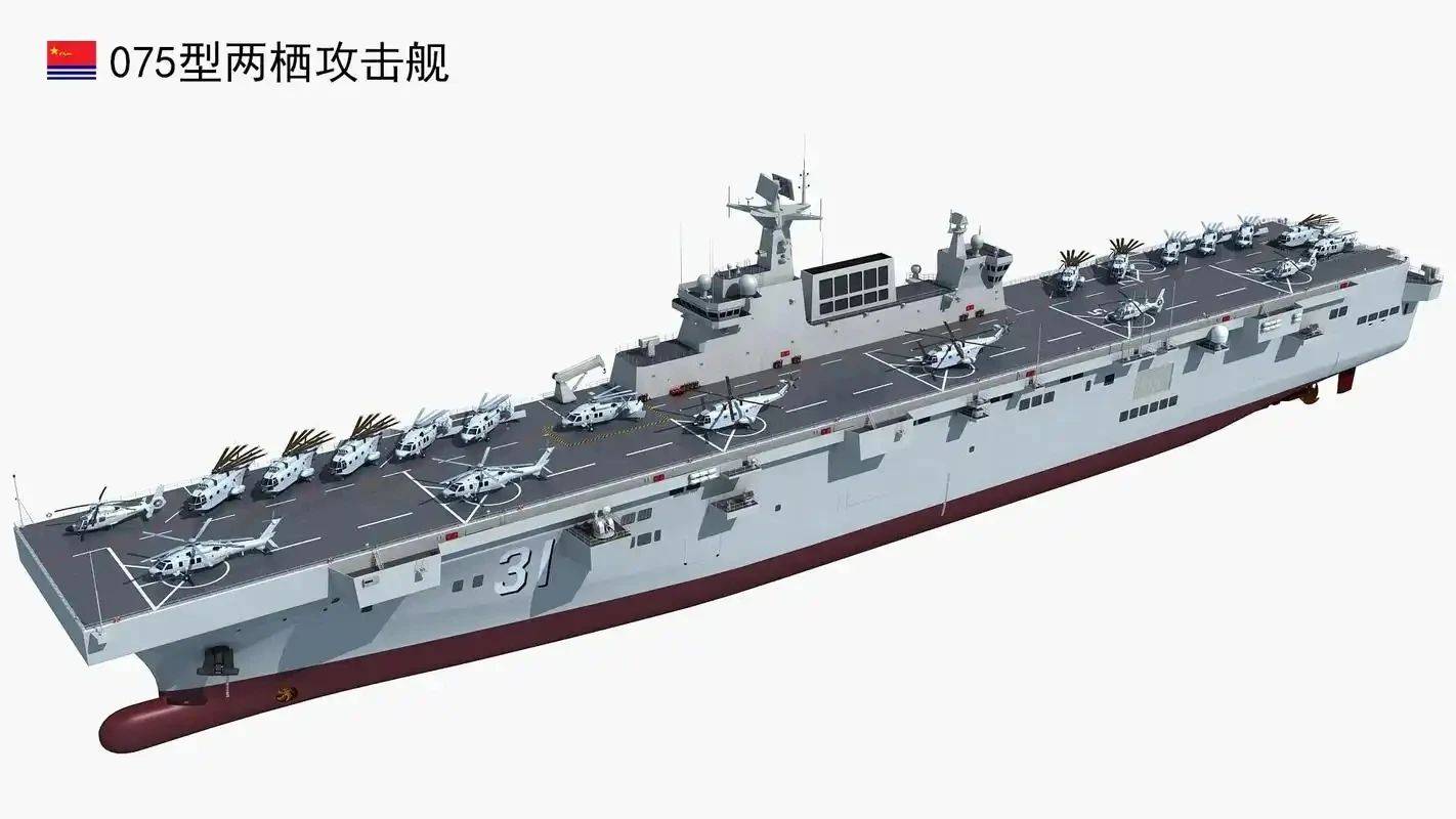 关于中国海军075型两栖攻击舰的最新状况，中国海军075型两栖攻击舰最新动态报告