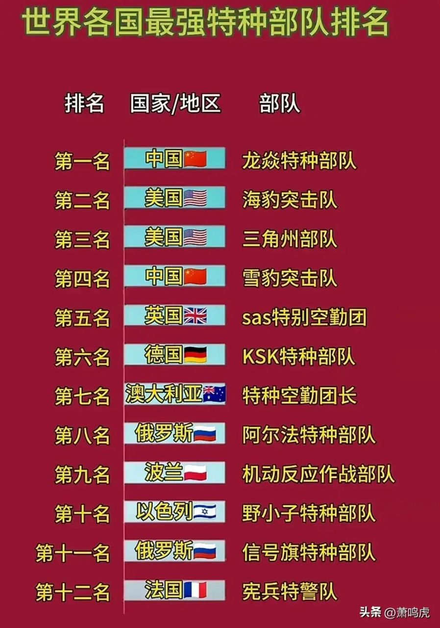 中国特种部队在世界上的排名及其影响力，中国特种部队在世界上的排名与影响力解析