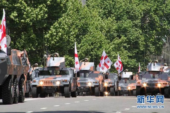 格鲁吉亚胜利日阅兵，展现国家力量与荣耀，格鲁吉亚胜利日阅兵展示国家力量与荣耀风采