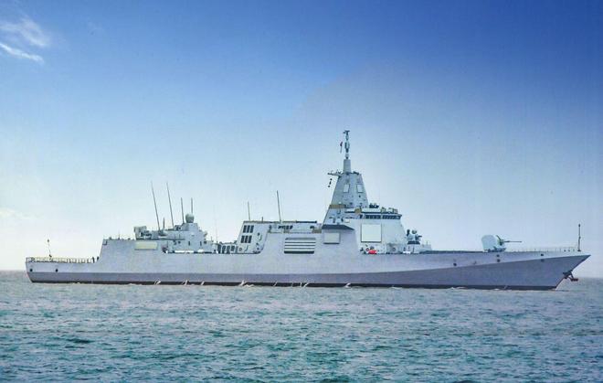 海军新纪元中国海军首艘新型防空驱逐舰055B型正式入列，中国海军新纪元，首艘先进防空驱逐舰055B型正式入列启航