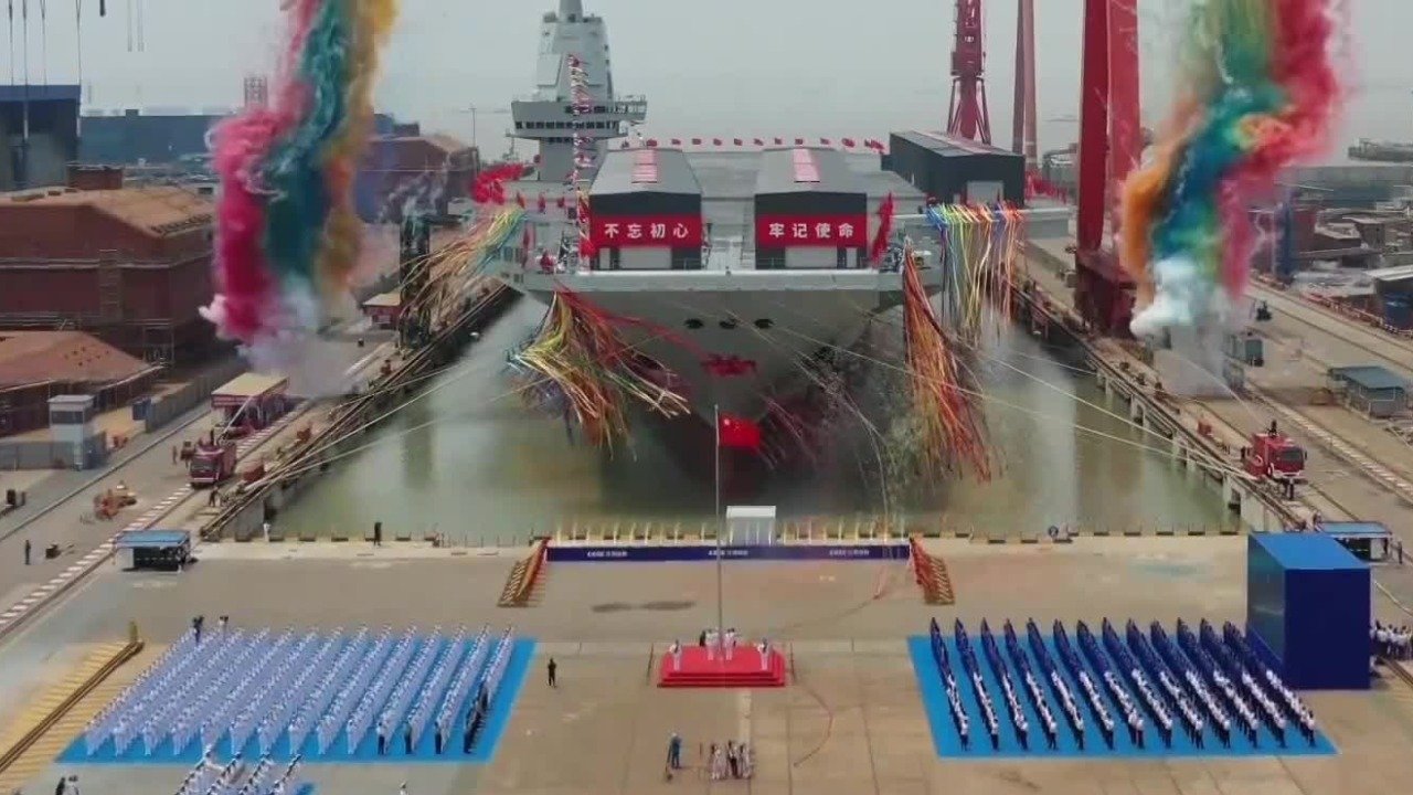 国产航母003下水，里程碑式的跨越与中国海军新时代的来临，国产航母003下水，中国海军新时代的里程碑跨越