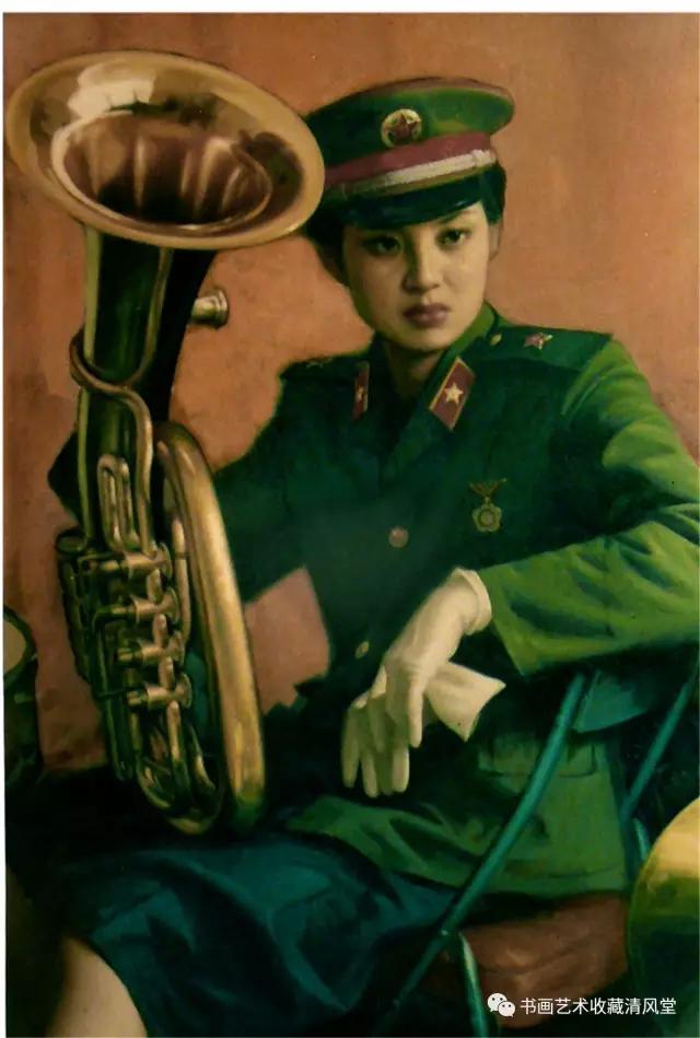 中国女兵仪仗队油画，荣耀与力量的见证，中国女兵仪仗队油画，荣耀与力量的辉煌见证