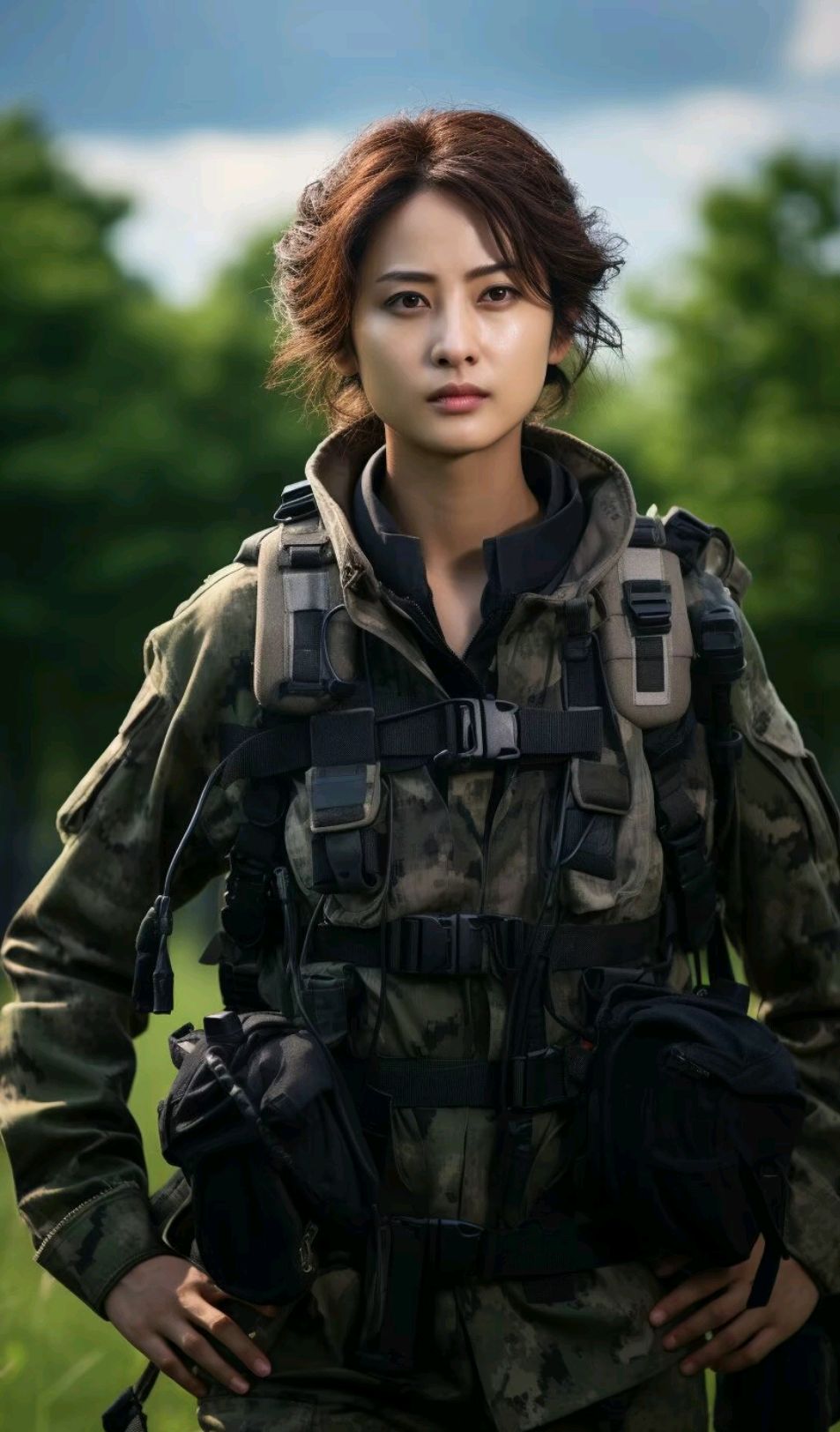 中国女兵照片壁纸，展现力量与荣耀的象征，中国女兵壁纸，力量与荣耀的象征