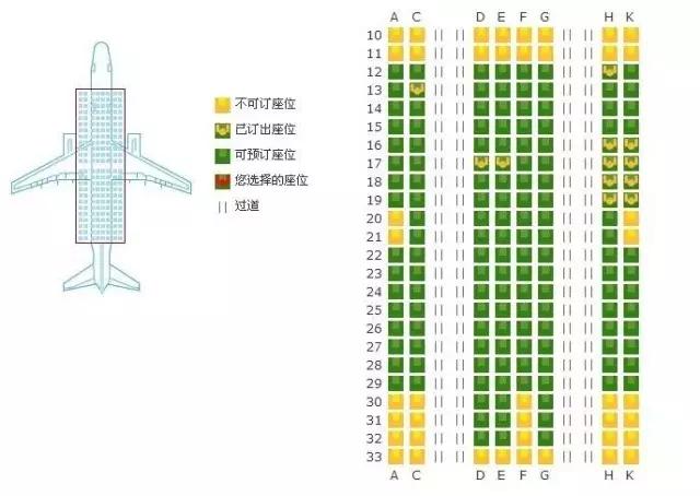 波音737座位图详解，波音737座位布局详解图