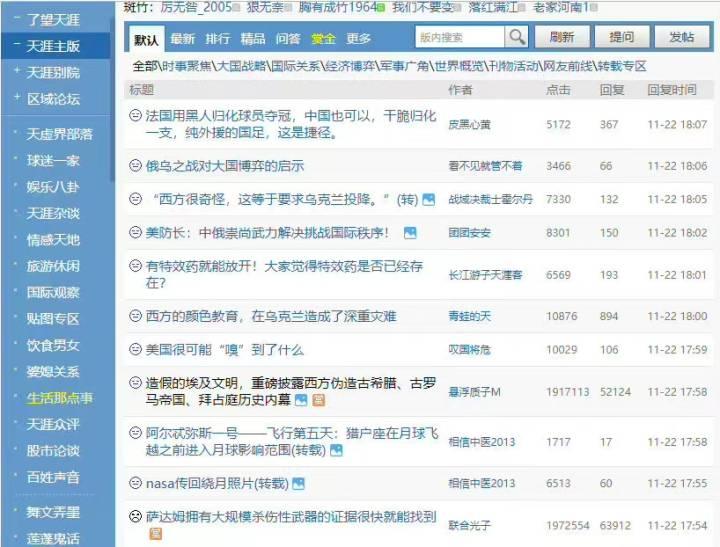 天涯论坛现状，还能看，但已不再是昨日的天涯，天涯论坛现状，昔日风采不再，时代变迁下的新面貌