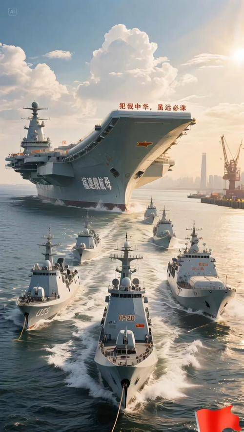 探索中国海军的新篇章，055型驱逐舰壁纸图片，中国海军新篇章探索，055型驱逐舰壁纸欣赏