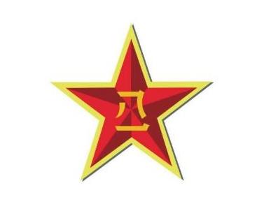 中国人民解放军军旗与军徽简笔画，象征与荣耀的体现，中国人民解放军军旗与军徽简笔画，象征荣耀与精神的体现