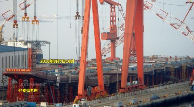 国产航母分段合拢，中国海军建设的里程碑事件，国产航母分段合拢，中国海军建设迈入新里程碑